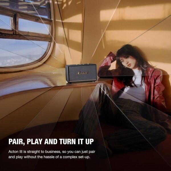 Marshall Acton III Bluetooth Home Speaker, Negro - Imagen 3
