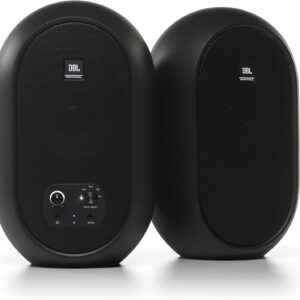 JBL Professional 1 Serie 104-BT Monitores de referencia de escritorio compactos con Bluetooth, negro, vendido como par, altavoz de 4.5 pulgadas