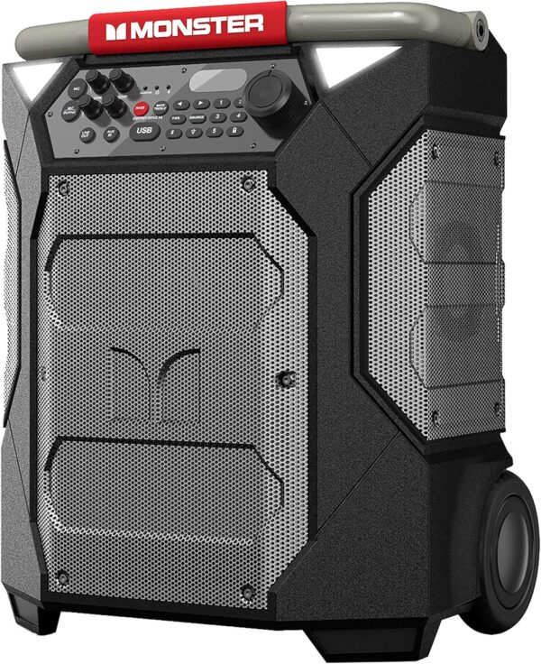 Monster Rockin 'Roller 270 altavoz Bluetooth portátil interior/exterior | hasta 200W de 270 grados de sonido y hasta 100 horas de tiempo de juego