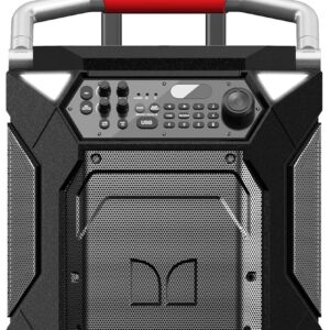 Monster Rockin 'Roller 360 altavoz Bluetooth portátil de interior/exterior | Hasta 240W de 360 ​​grados de sonido y hasta 100 horas de tiempo de juego | Incluye micrófono